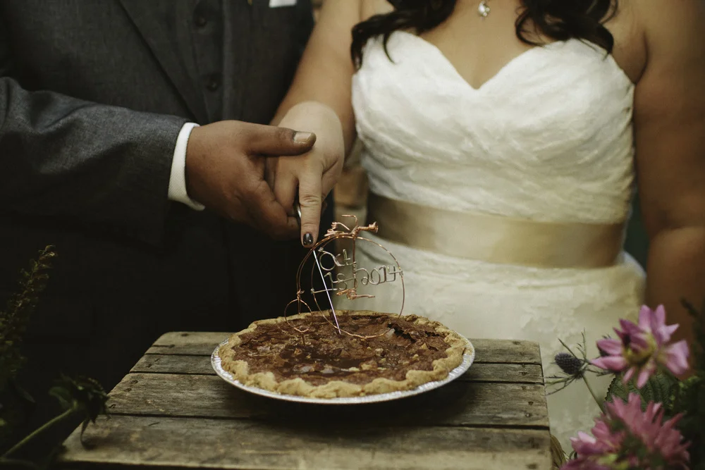 Erica + Dennis Rami // Location: Montgomery Bell State Park // Date: October 2014 // Photographer: Whitney Raquel Photography // Planner: Megan Scurlock, Locklane Events and Weddings // Pies: Papa C Pies