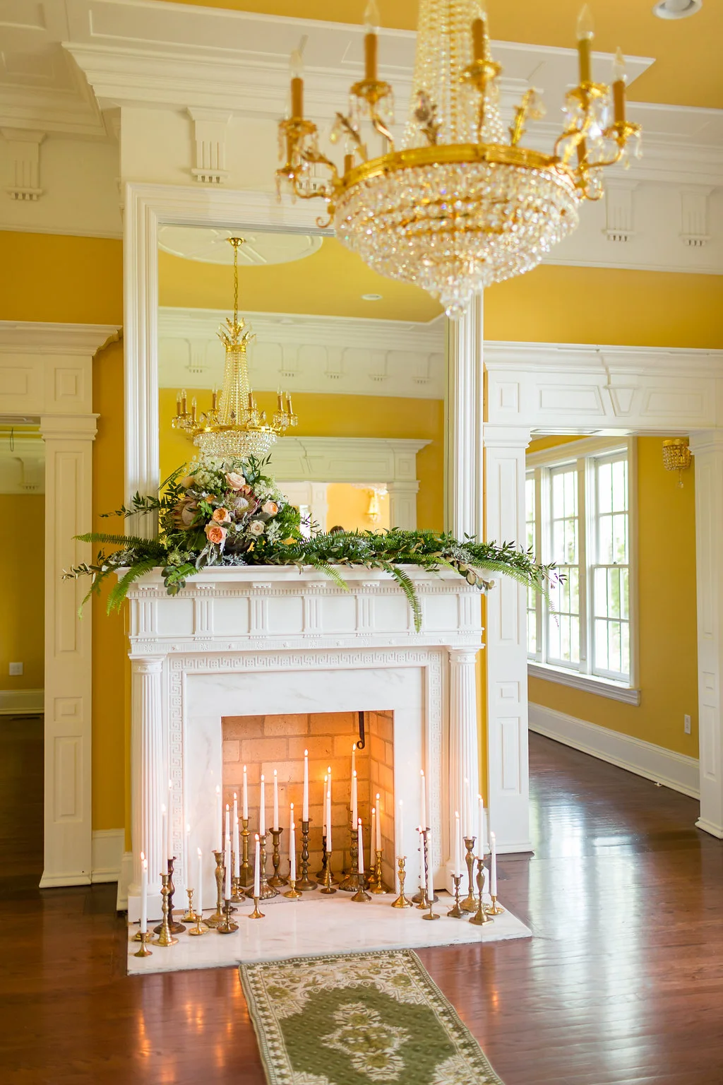 Locklane Weddings & Events + Fireplace + Wedding Inspiration + GranDale Manor + Caley King Newberry
