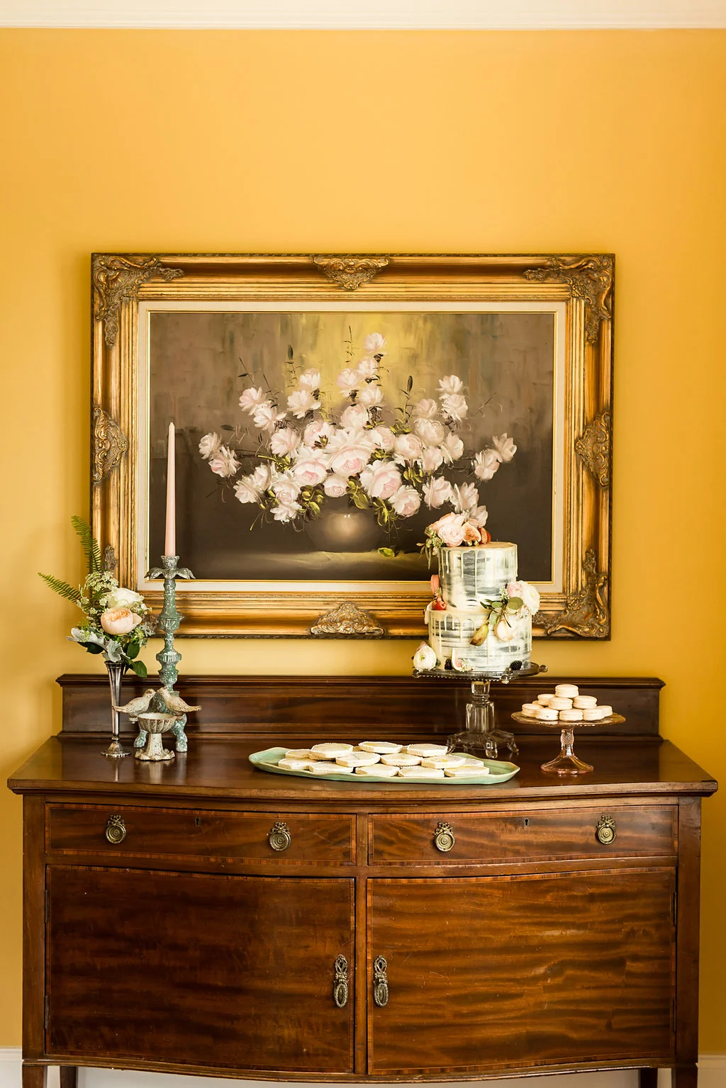 Locklane Weddings & Events + Greenery, Pink, Yellow Wedding Inspiration + GranDale Manor + Caley King Newberry