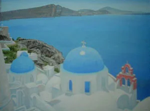 Church at Oia, Santorini Island, Greece