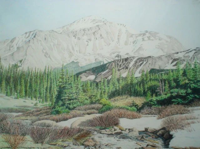 Mt. Columbia viewed from Horn Fork Creek