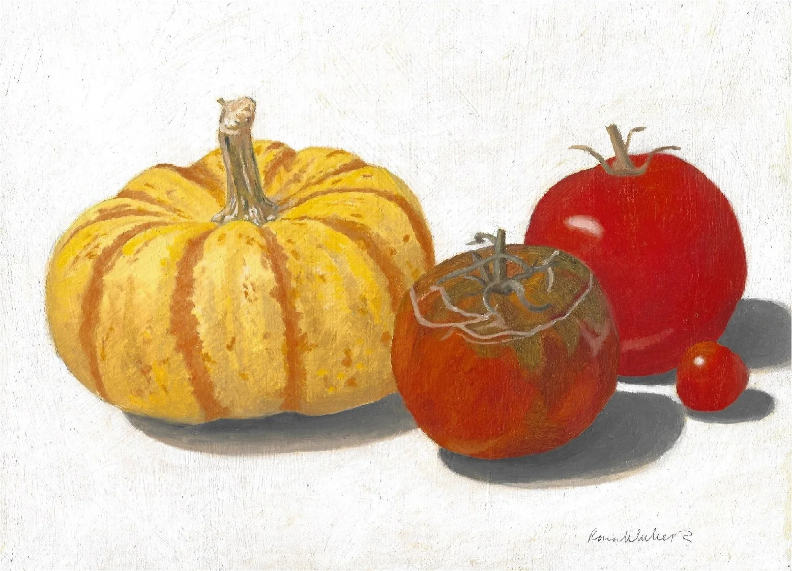 Pumpkin with Three Types of Tomatoes