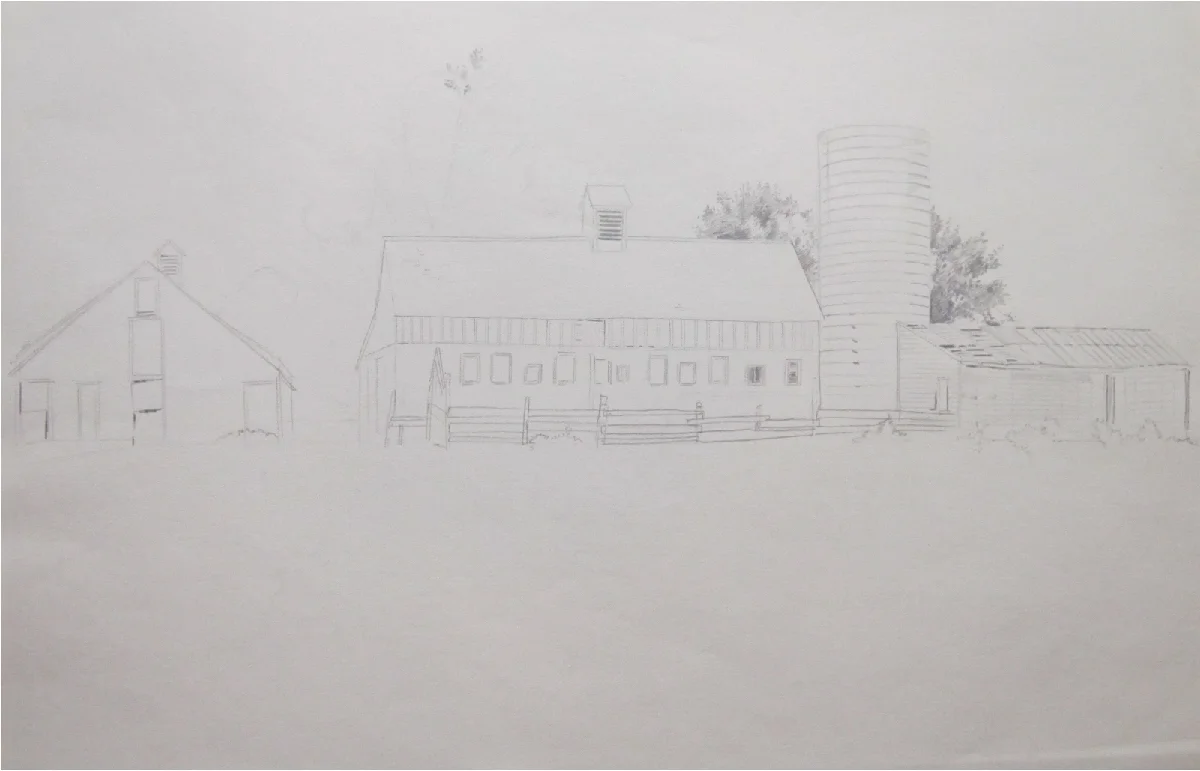The two Barns, Silo and Shed of the Tivoli Dairy