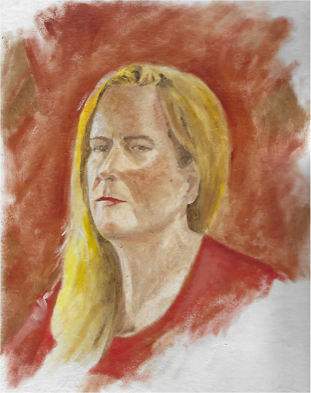 Mary Wearing Red