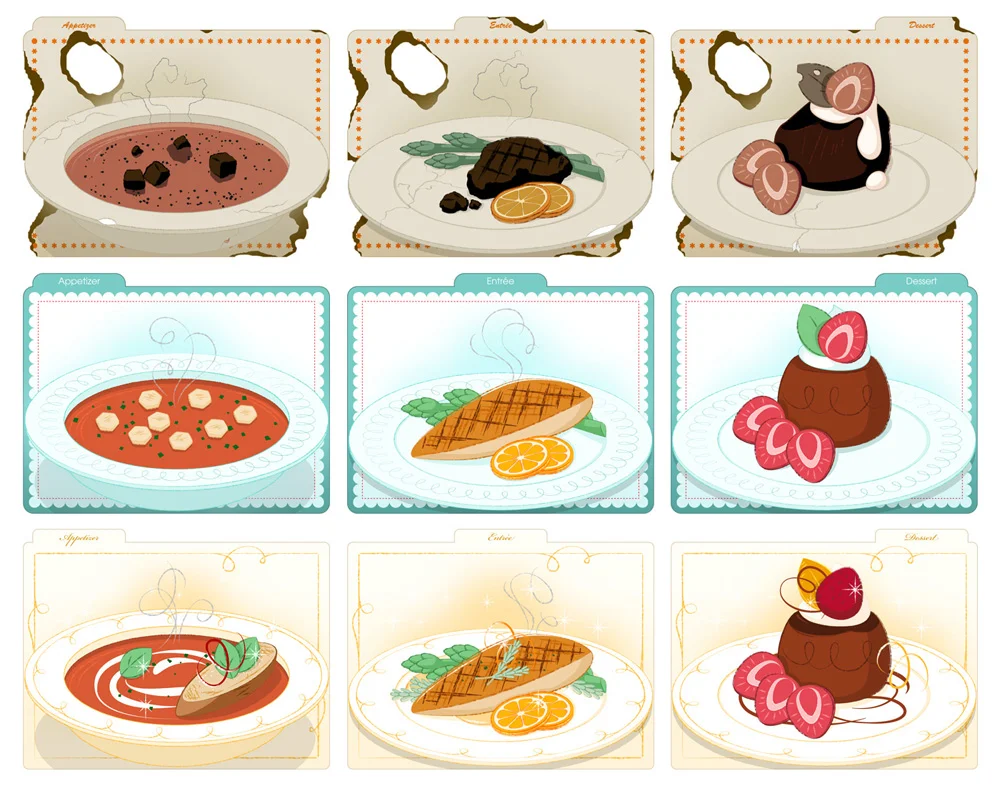 Illustrations for a chance game