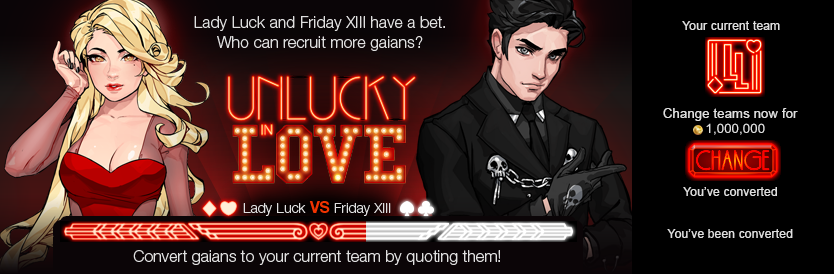 Design for a site event header. I was provided with a specific framework design and the character art, then had to create other assets to fit the theme. Character art was provided by another artist. Logos, button, meter bar and the visual theme are …