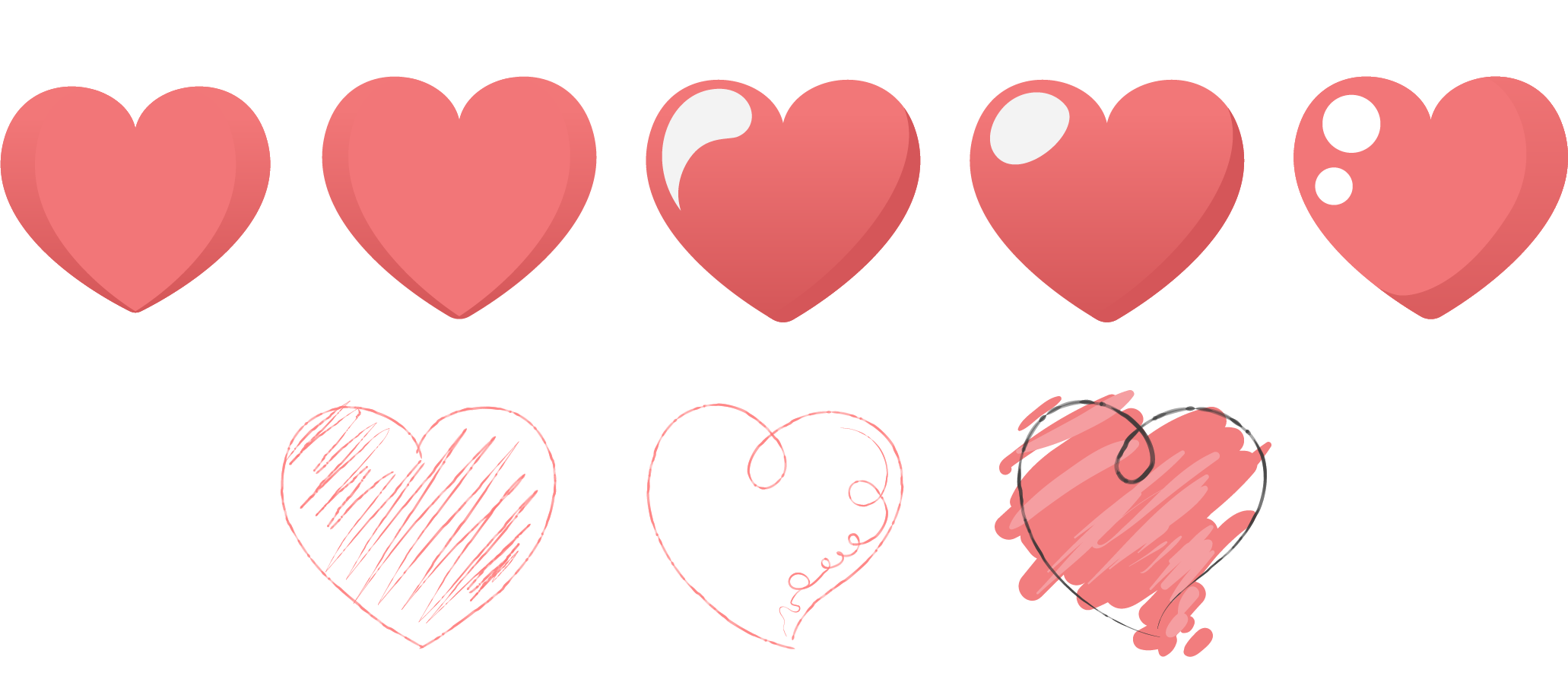  Symbol emote style exploration for a sticker app 