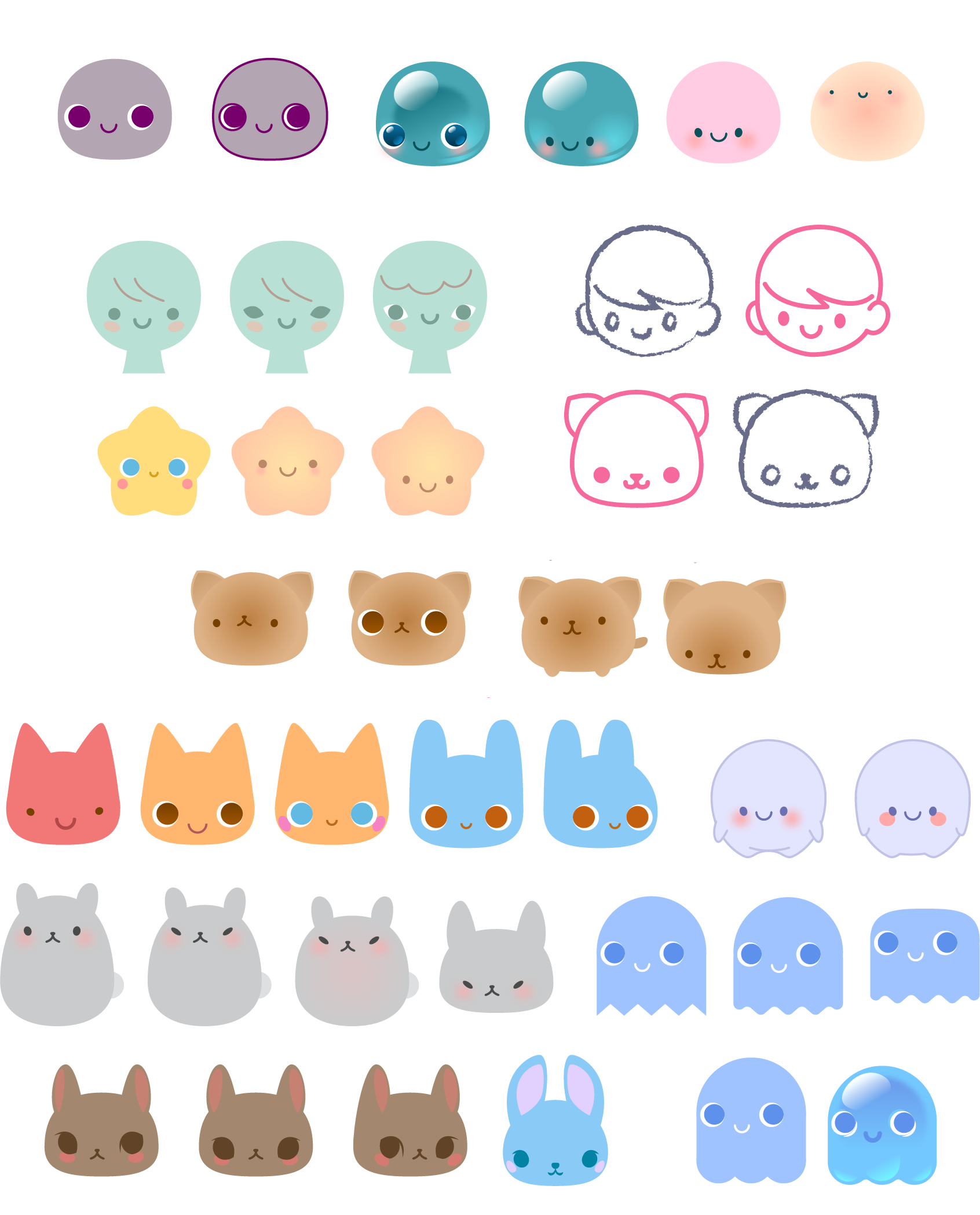  Face emote style exploration for a sticker app 