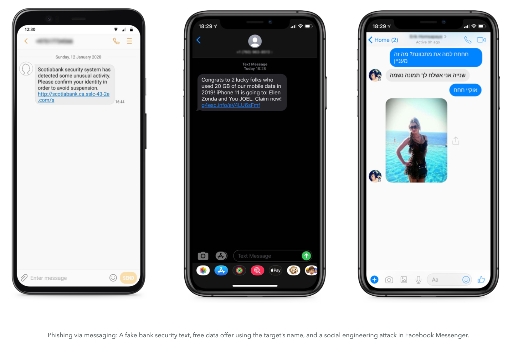 Example of smishing from the 2020 State of Mobile Phishing report by Lookout