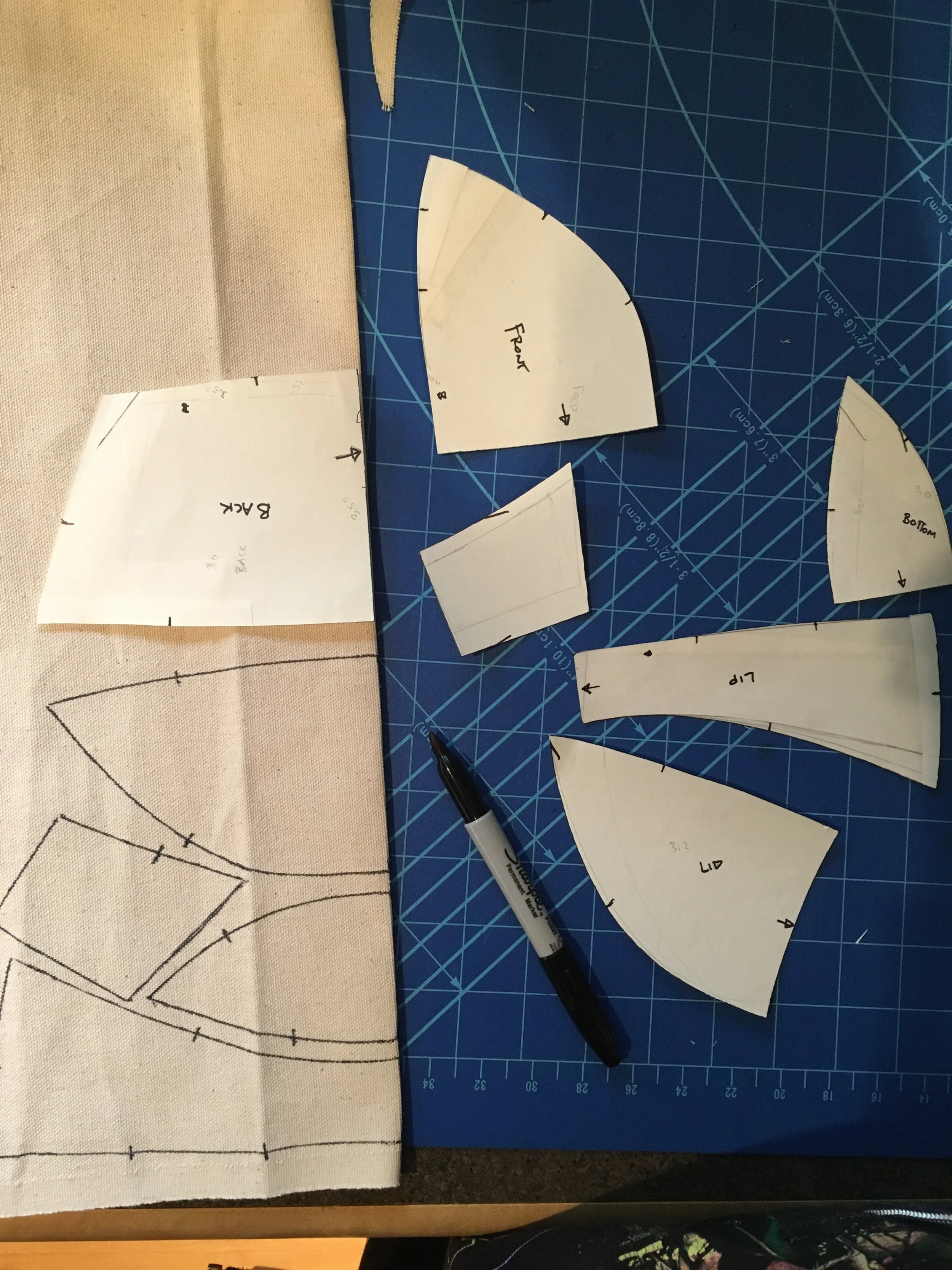 Prototyping initial paper patterns in canvas