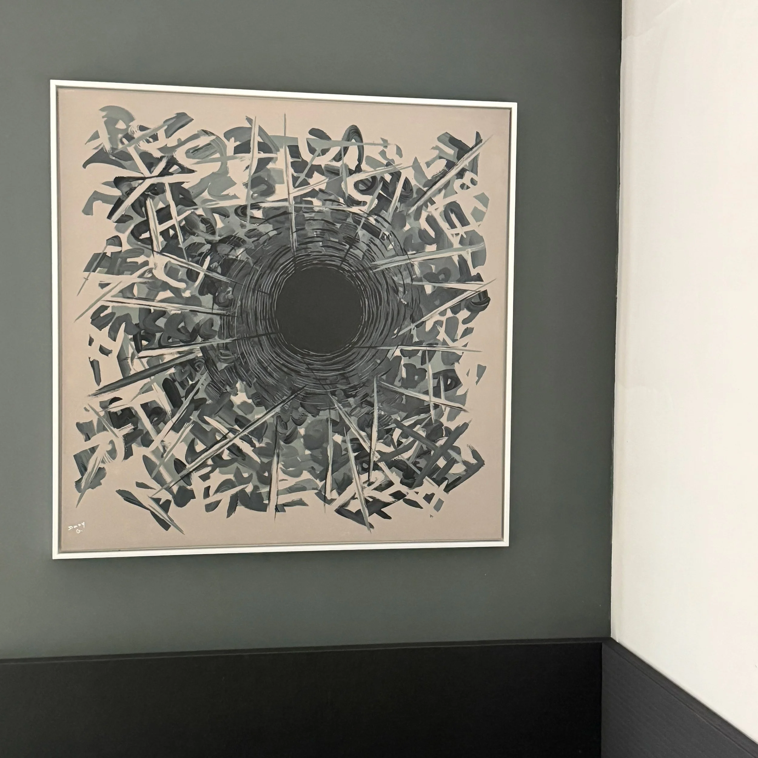 Animated monochrome artwork