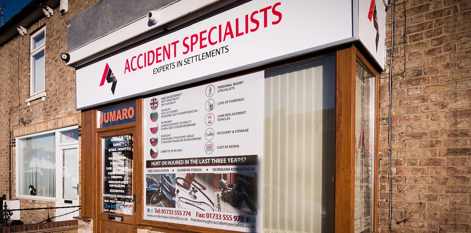 Accident Specialist is based on Lincoln Road in Peterborough
