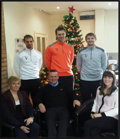 Partnership Agreement Signed By: Kelly Davies, Vi-Ability (left); Colin Gardiner, Valleys Golf Enterprise (Middle) & Michelle Rowson Woods, Coalfields Regeneration Trust (Right)