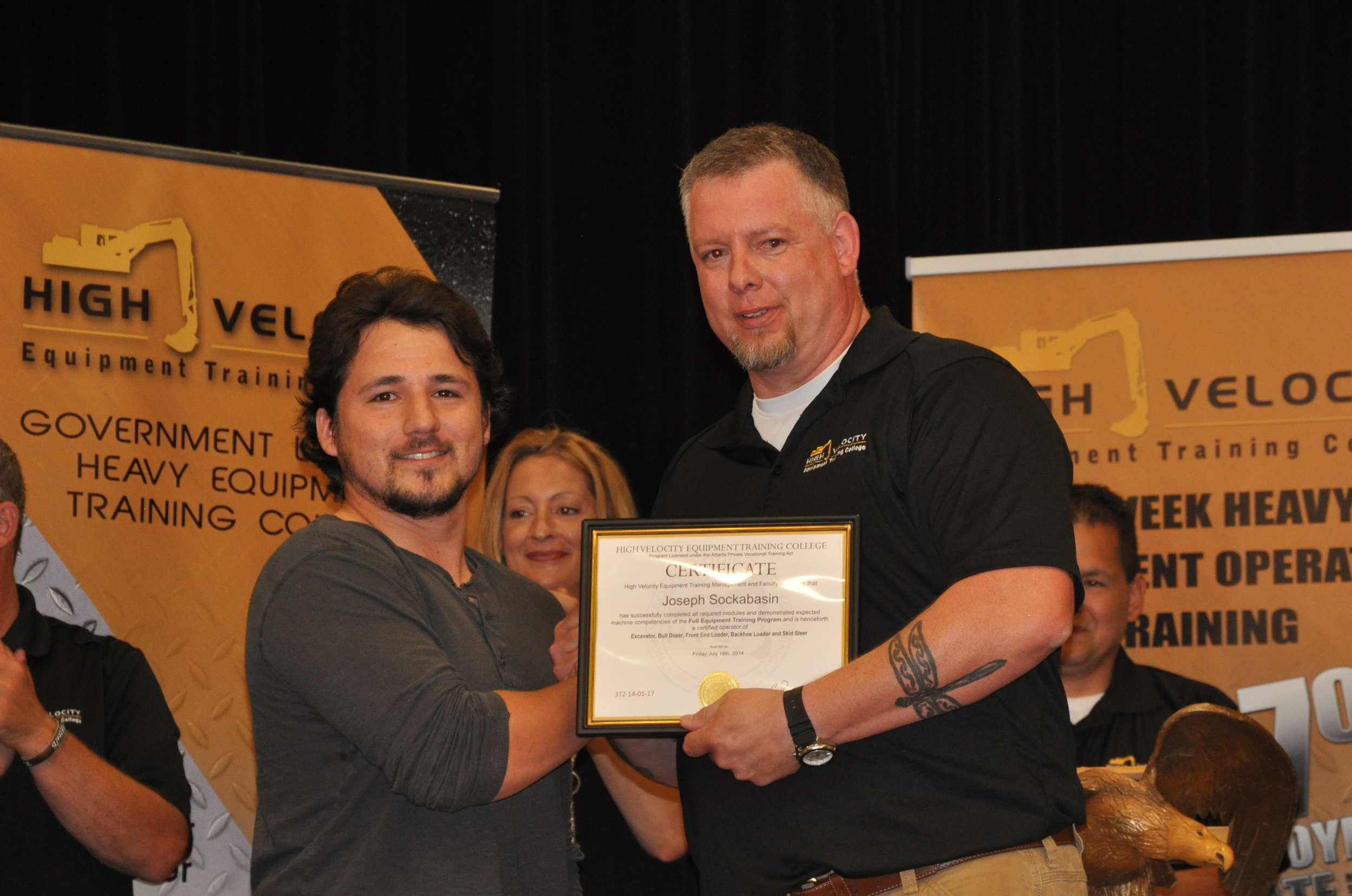 Joe Sockabasin and John Deveau (Project Manager at HVET)