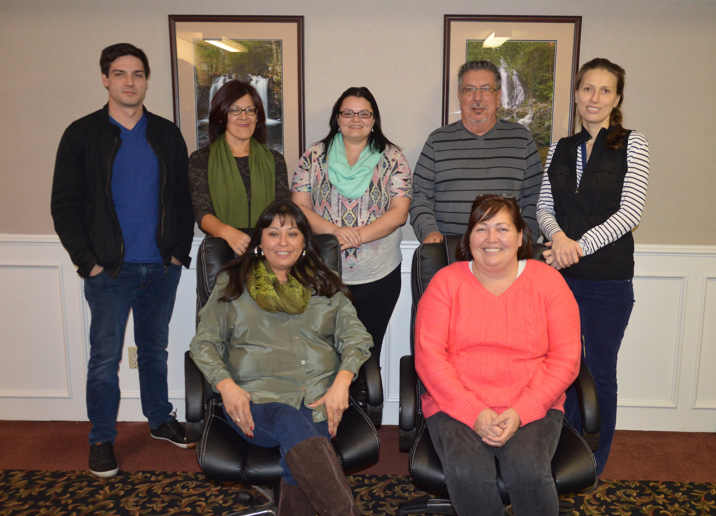 JEDI's Digital Literacy Coordinator, Ashley Nash (back row centre) with CyberLaunch Academy Trainer , Natalia Stakhanova (top row far right) and trainees at JEDI's Digital Literacy Train the Trainer Session - CyberSecurity Workshop in Fredericton, NB.