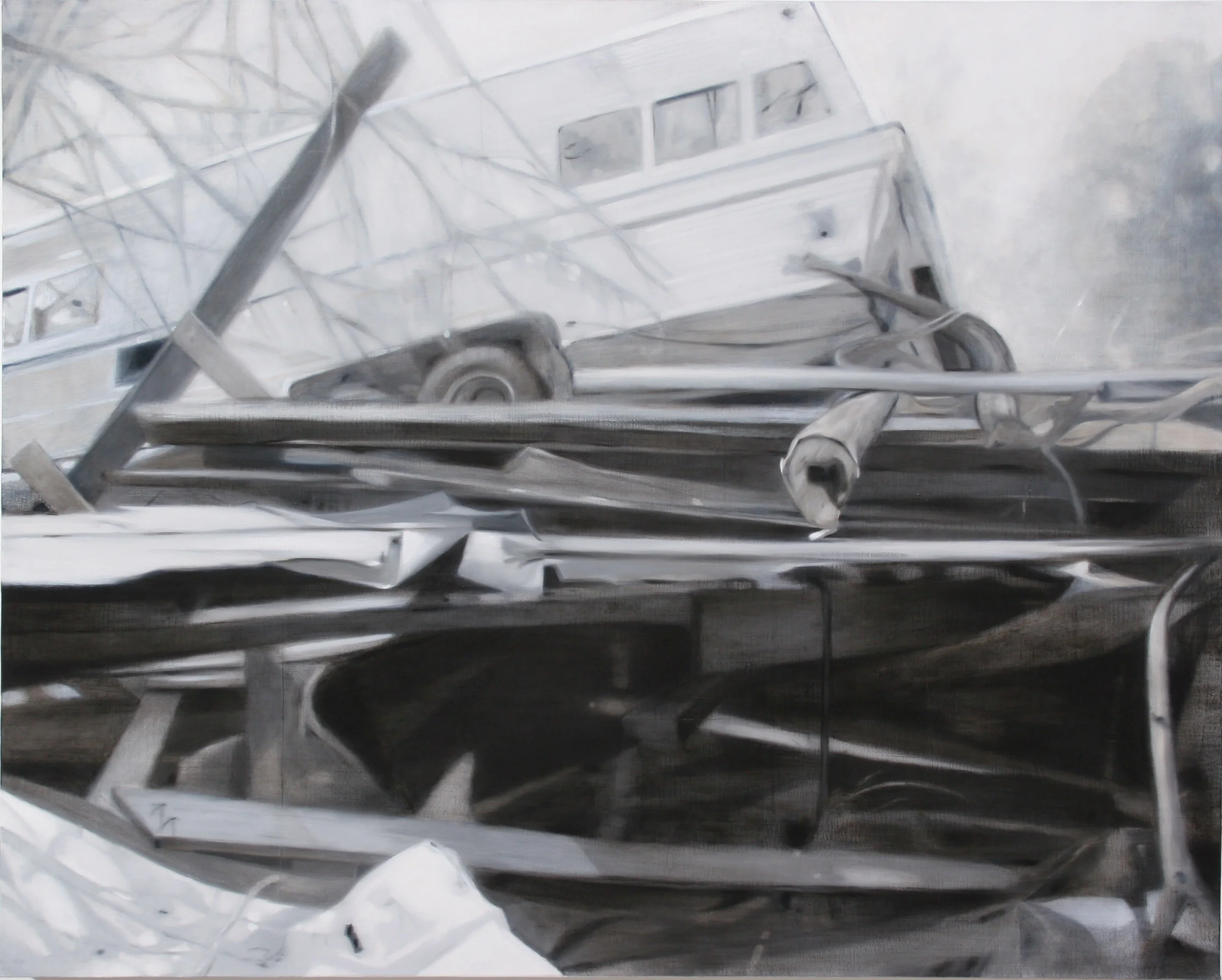 Landfall-Katrina, Oil on Canvas 48x60" 2006