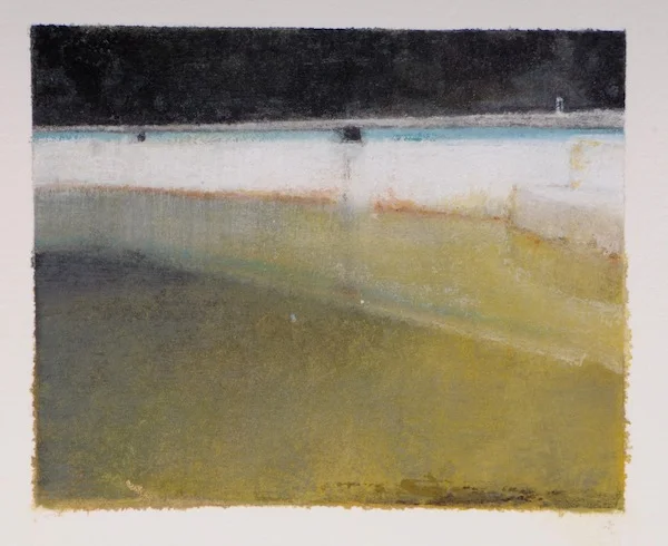 Venetian Pool I, watercolor and gauche on paper, 4" x 6," 2013