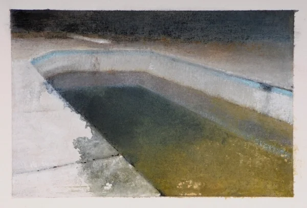 Venetian Pool II, watercolor and gauche on paper, 4" x 6," 2013