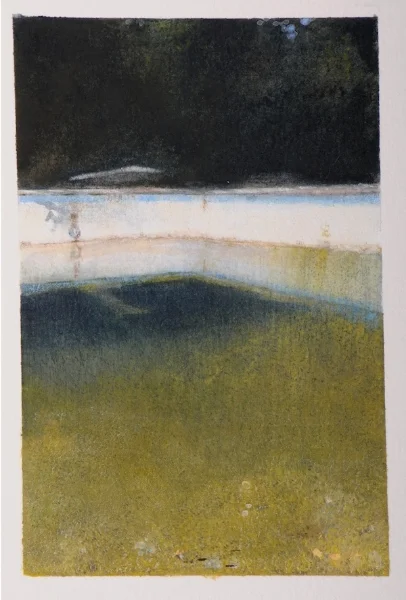 Venetian Pool V, watercolor and gauche on paper, 4" x 6," 2013