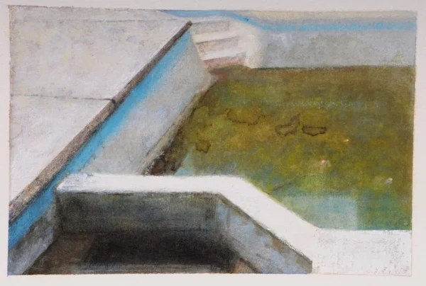 Venetian Pool VI, watercolor and gauche on paper, 4" x 6," 2013