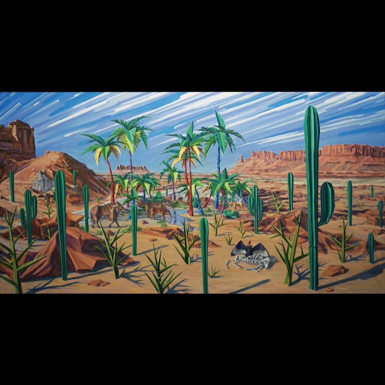 Water in the desert is a magical thing
.
#painting #landscape #landscapepainting #oilpainting #art #papersculpture #trees #desert #oasis #drawing #artsandcrafts