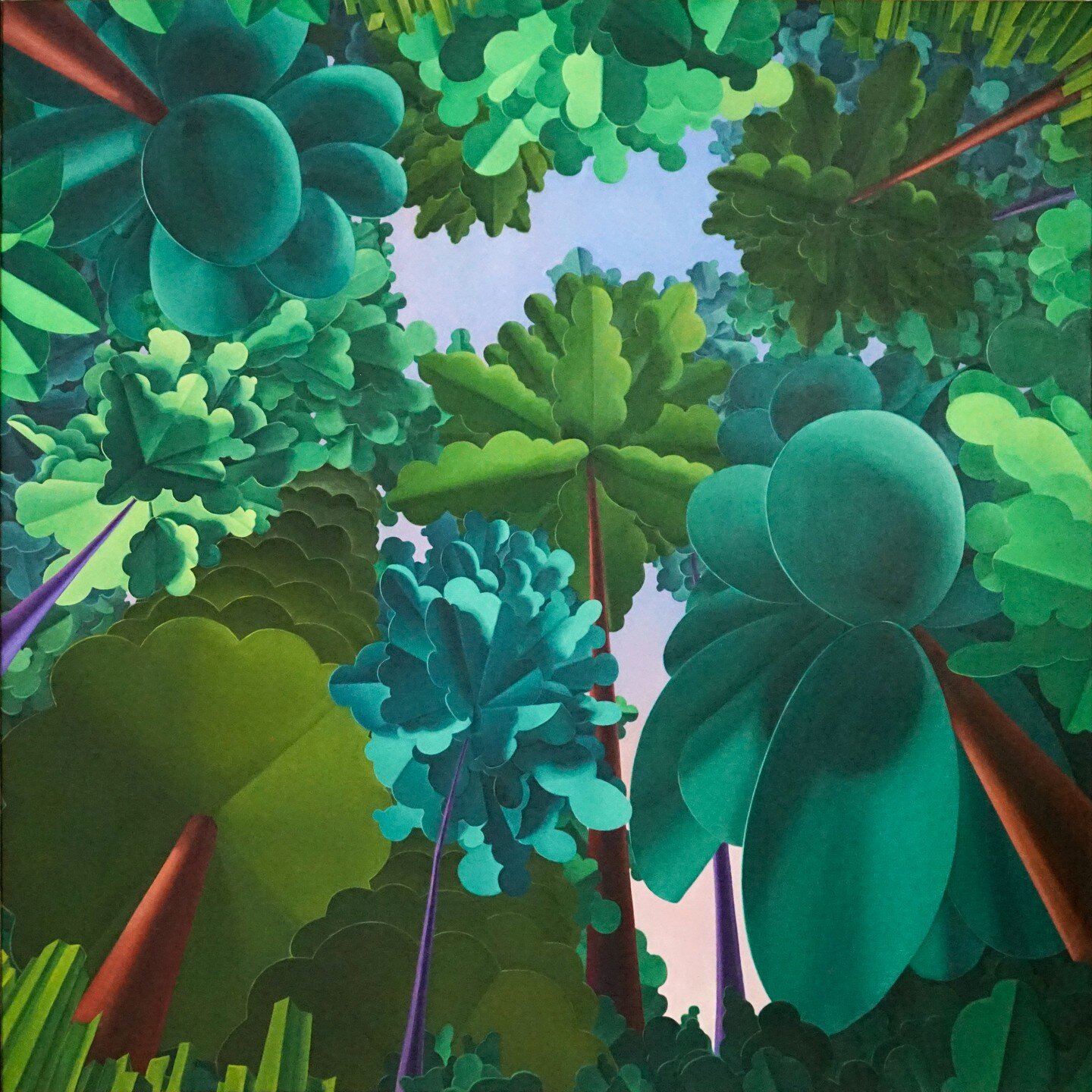 at 144"x144" this is the biggest painting I have done, wow so small on my phone... looked pretty cool hanging from the ceiling in the gallery though.
.
.
.
#art #painting #trees #oilpainting #landscape #landscapepainting #mfa #theis #asu #a