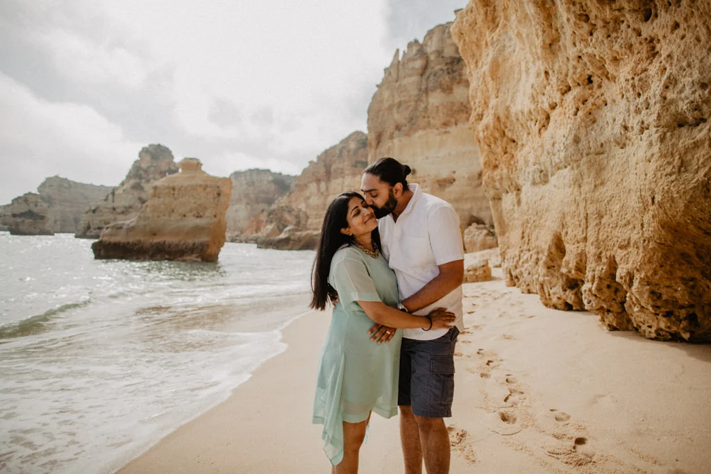 babymoon at marinha beach, algarve, portugal
