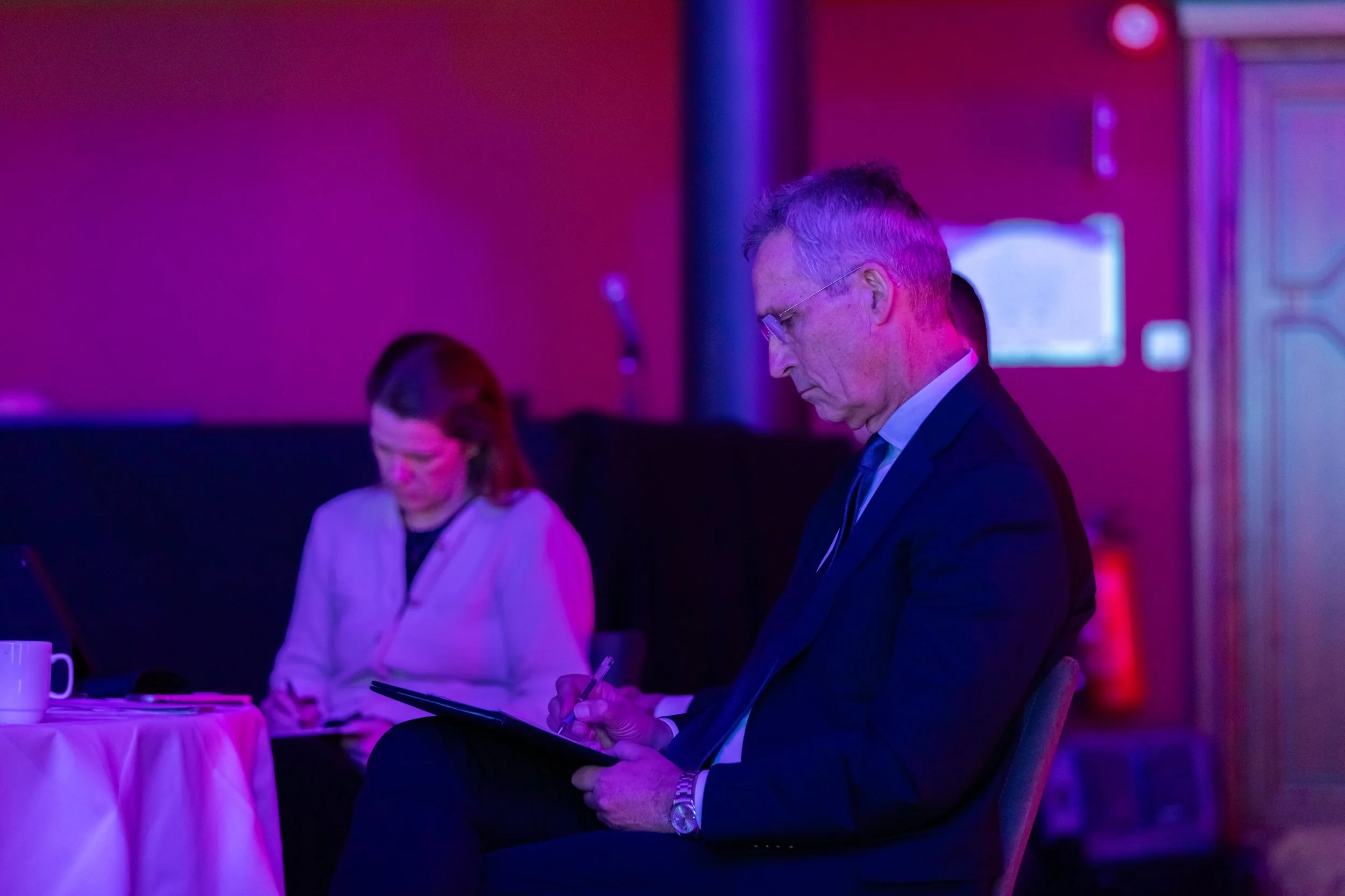 Generalsekratær i NATO, Jens Stolterberg på Kongsberg Gruppens EMM i 2025.