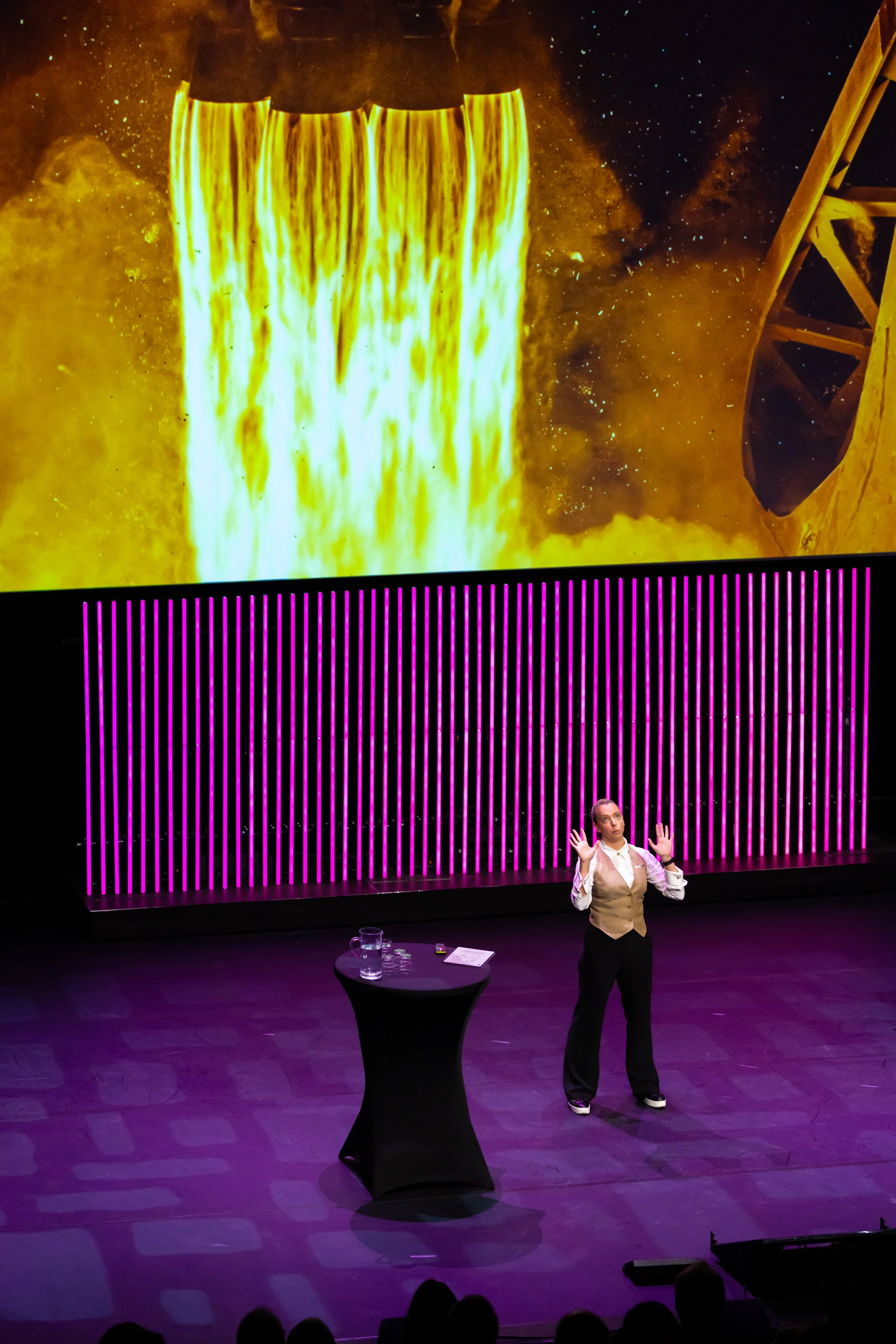 Astronaut og filmskaper, Jannicke Mikkelsen, på Sopra Sterias Power of sharing konferanse.