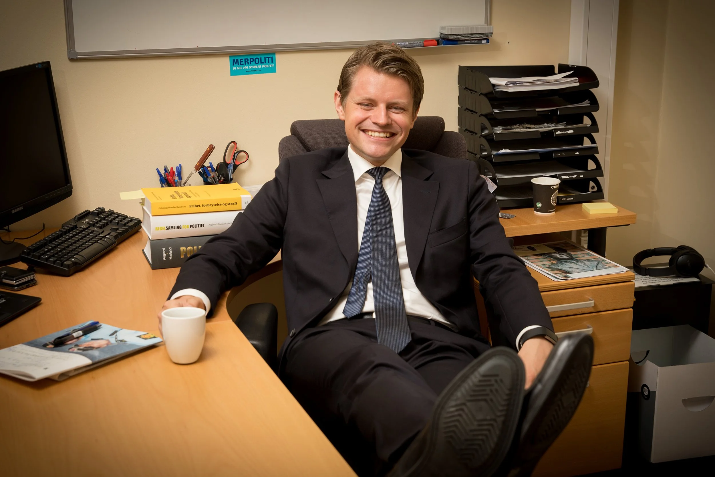 Peter Frølich in his office at The Parliament.