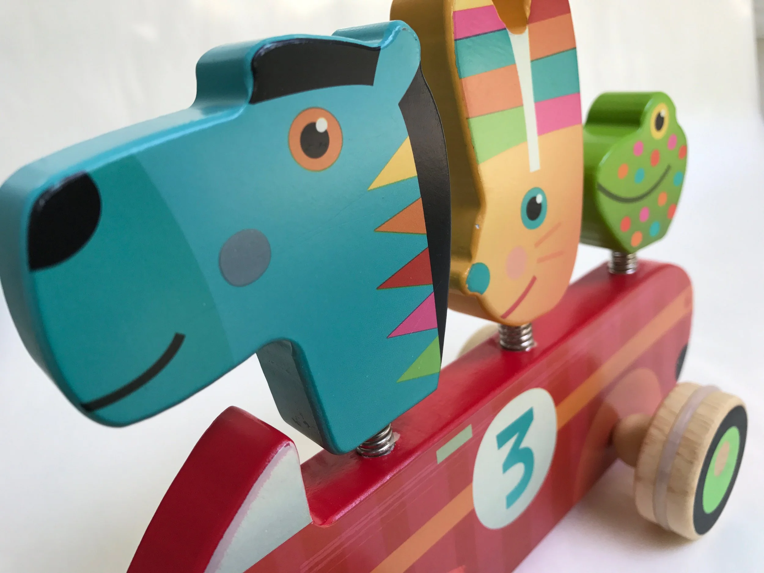 My first pull toy just came out. It's available from Djeco. Finishing up the second one now.