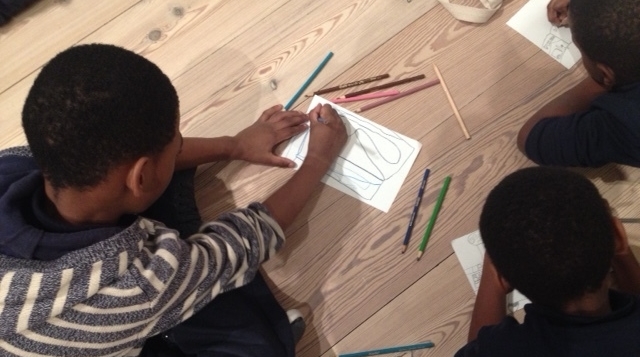    Green Generations students respond to art at the Whitney Museum.   