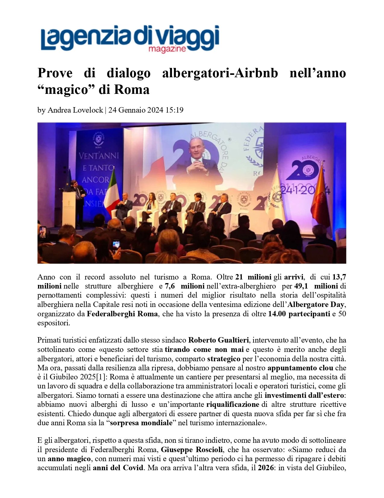 L'Agenzia di Viaggi 24.01.24 Prove di dialogo albergatori-Airbnb nell’anno “magico” di Roma_page-0001.jpg