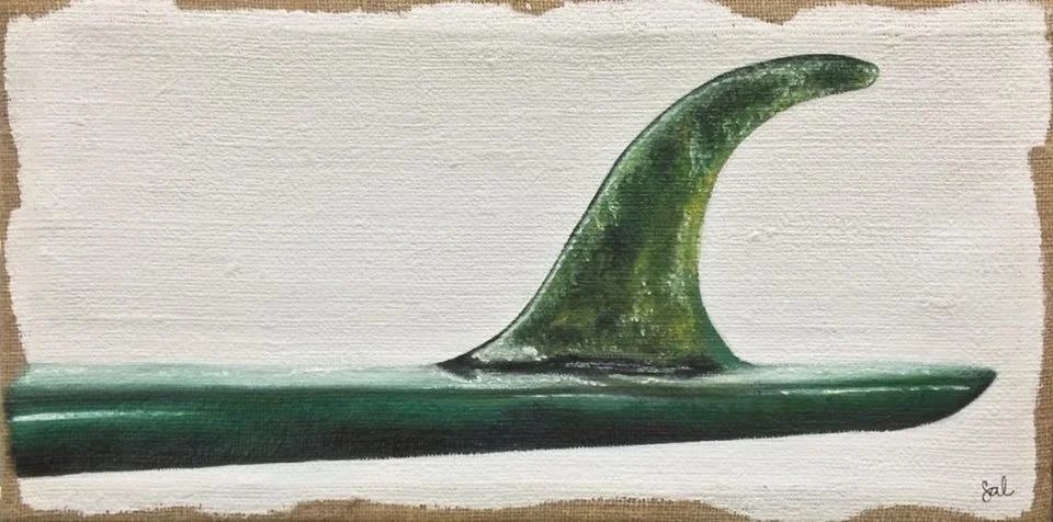 Surfbort // Oil on Gesso Burlap Canvas 