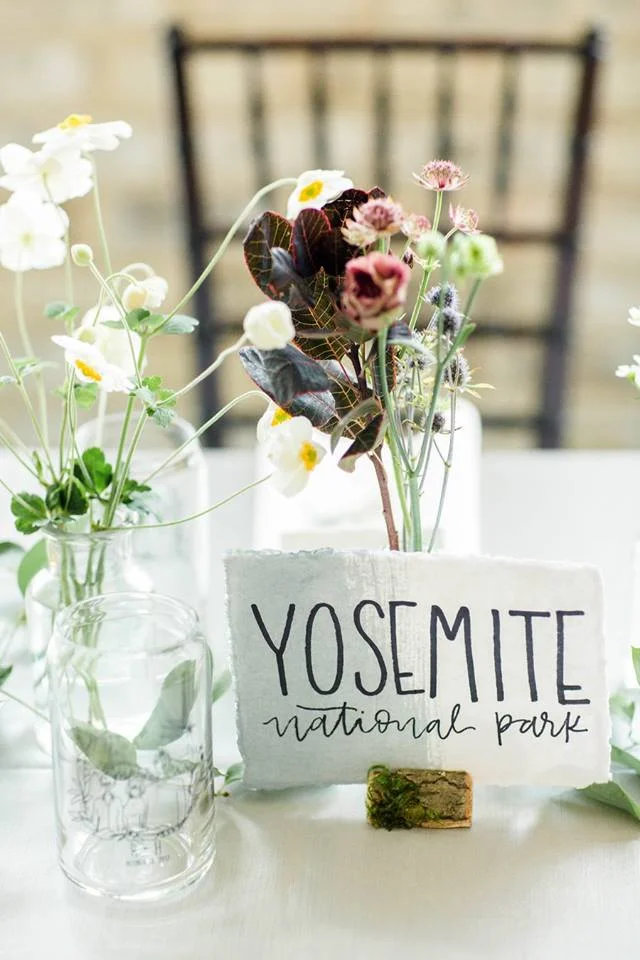 Table Names for The Vann Wedding