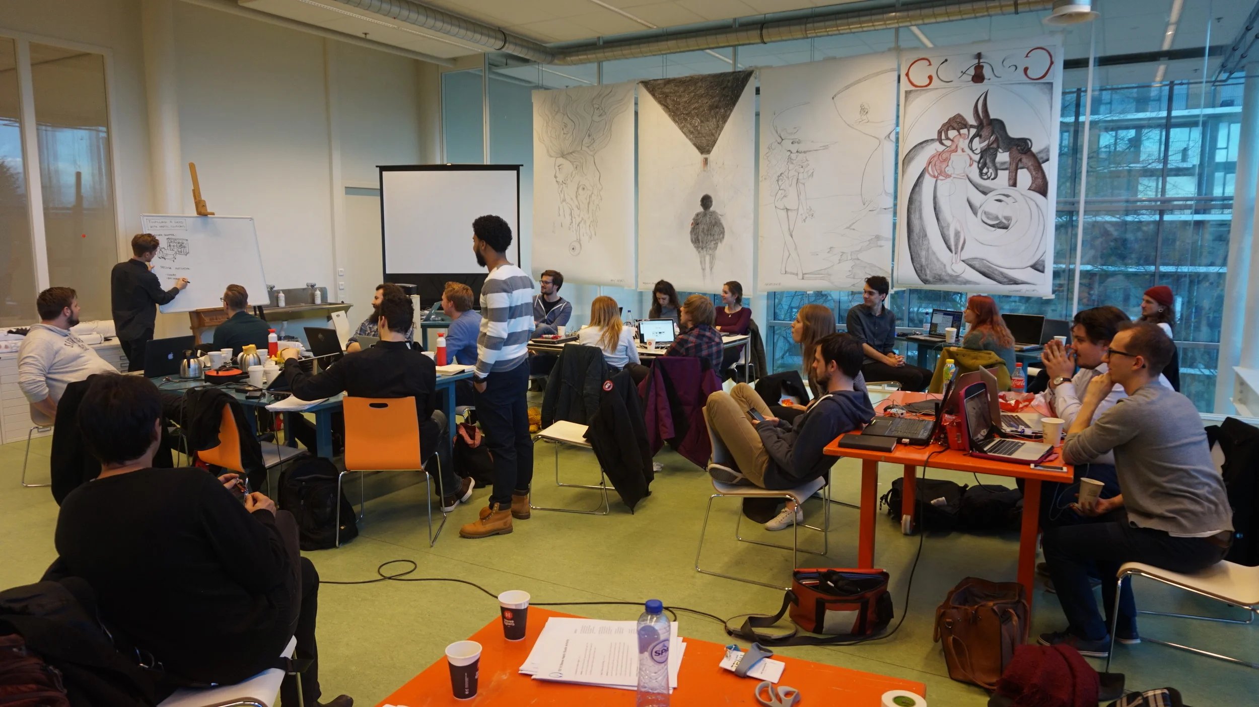 A workshop at Avans University in nearby Breda, the Netherlands.