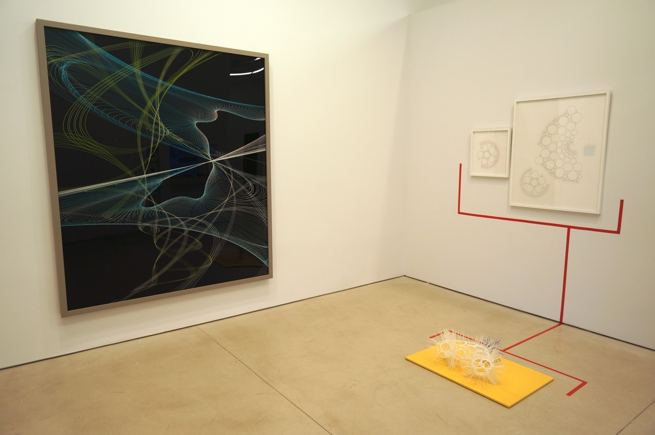 Thomas Ruff, Zycles 4065, 2009 (left); R. Justin Stewart, System of Knowing 06, 2009 (right)