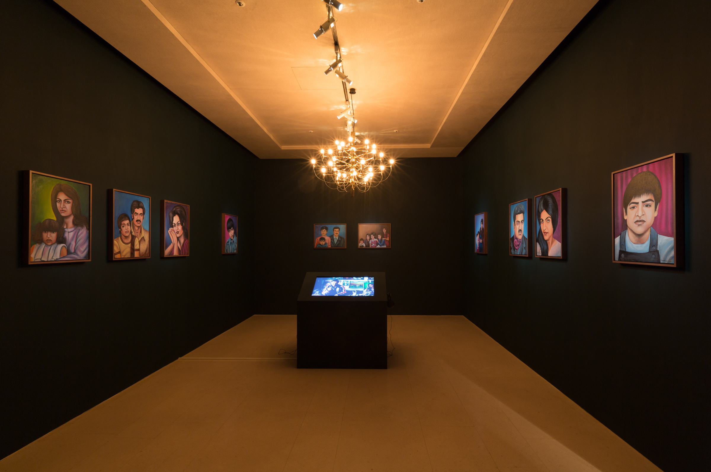Jeanno Gaussi, Family Stories, 2011-2012, installation, 10 paintings with sountrack and one video