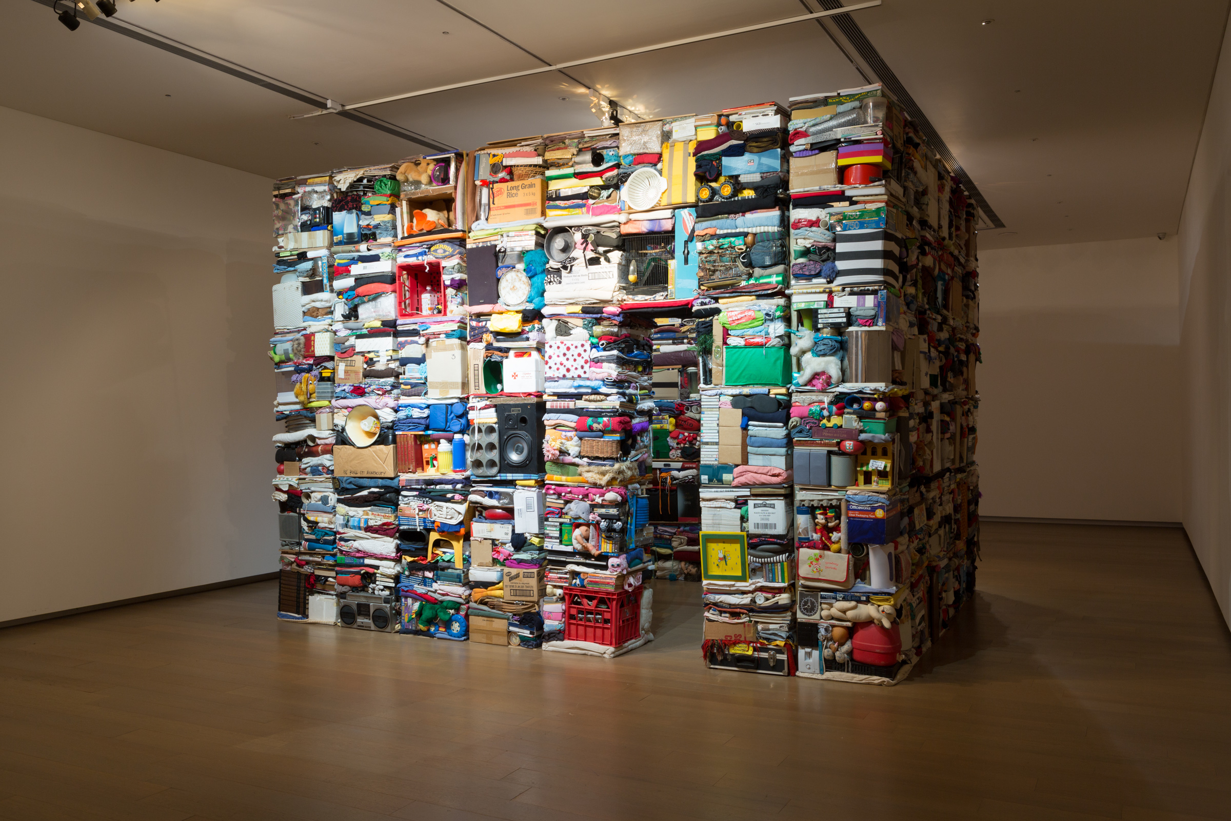 Isabel and Alfredo Aquilizan, Address: Project Another Country, 2008, 140 boxes of personal effects