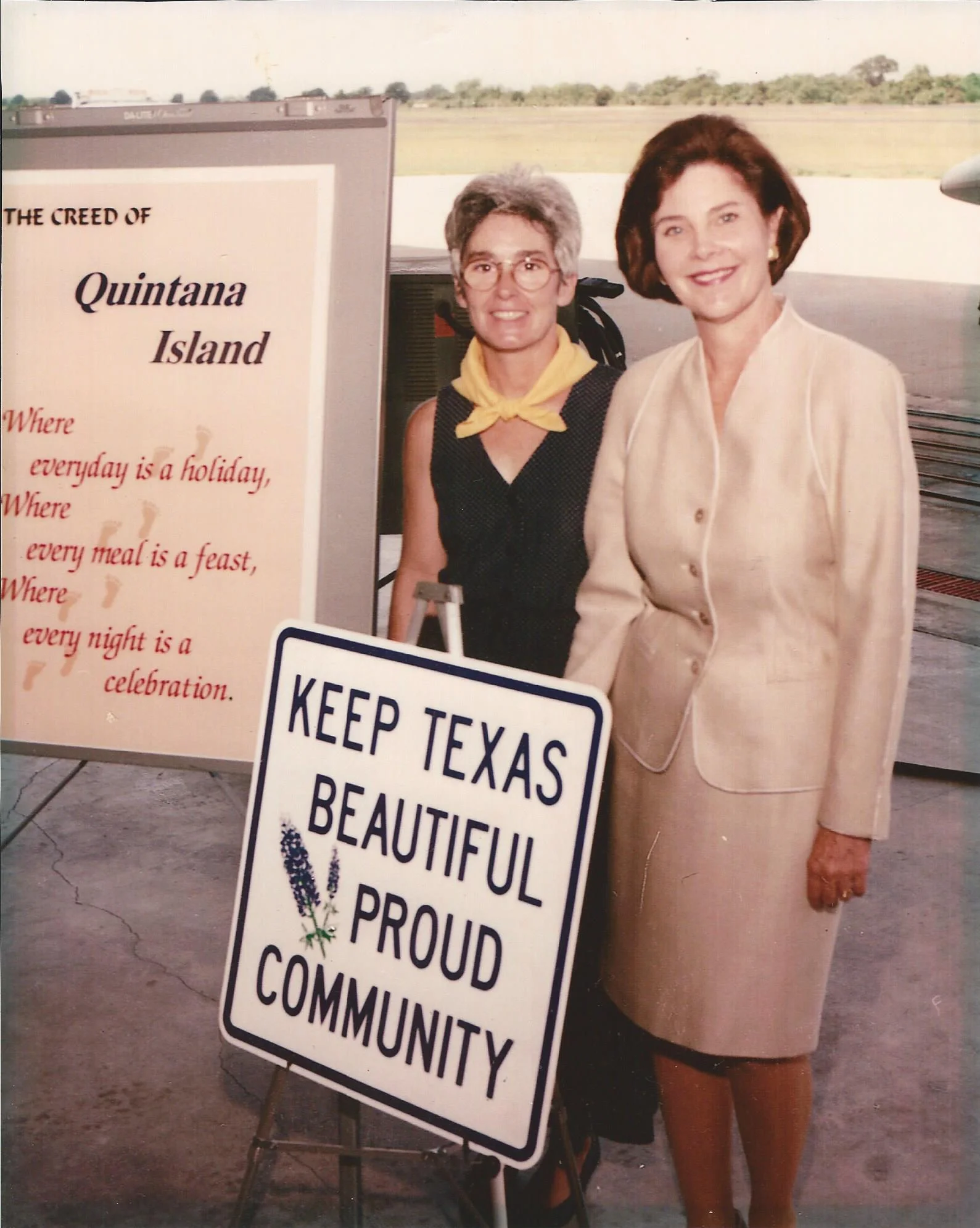 Debbie Alongis with Laura Bush
