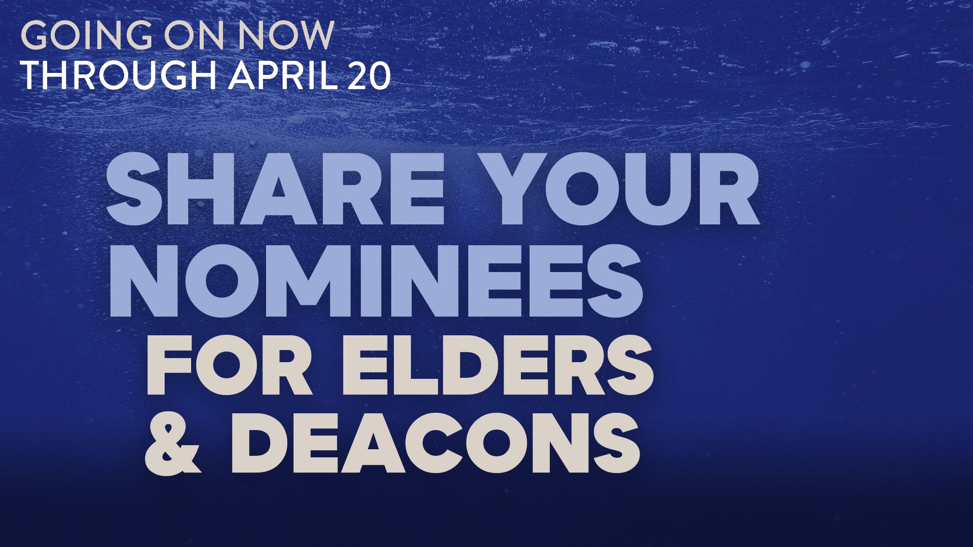 Now through April 20