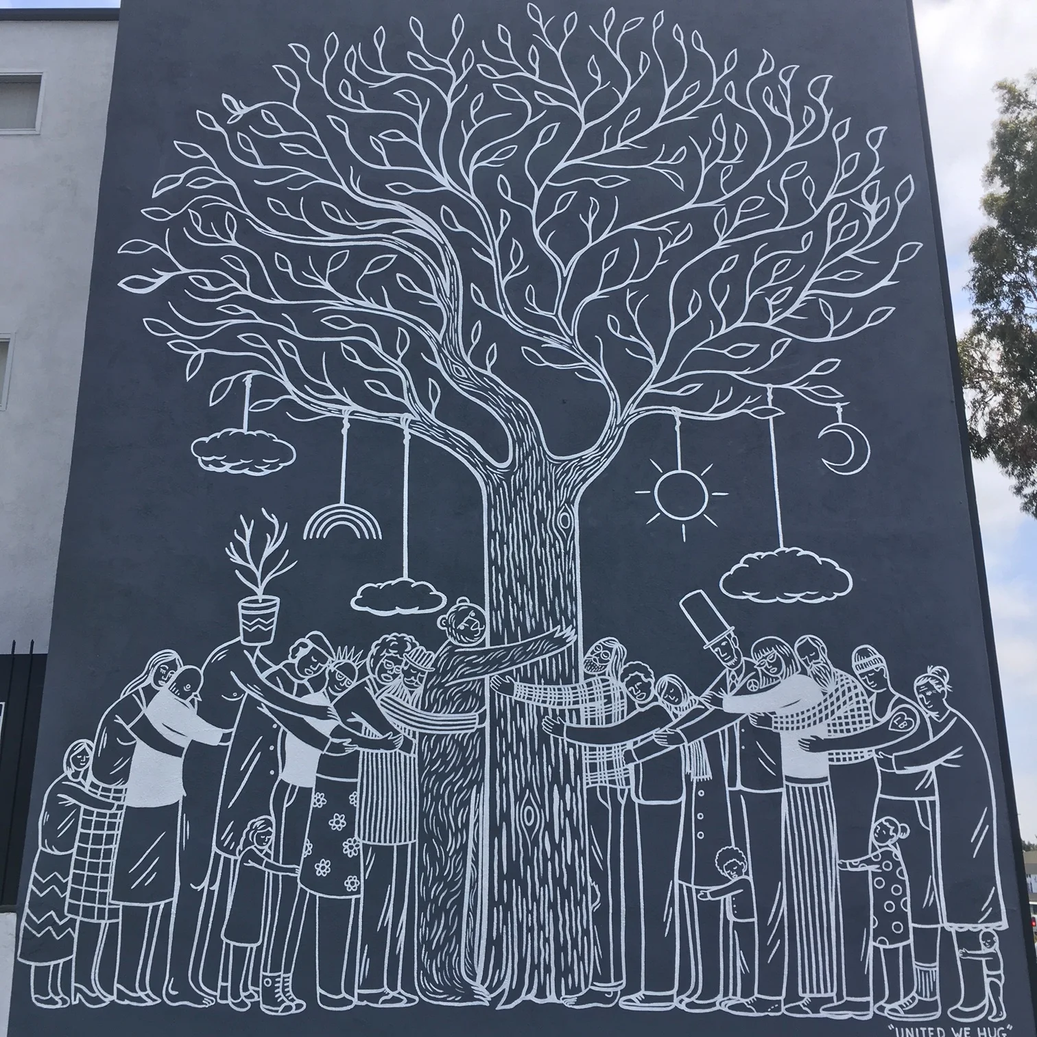 Mural with Addams Art, Atlantic and 53rd. Long Beach. 2018