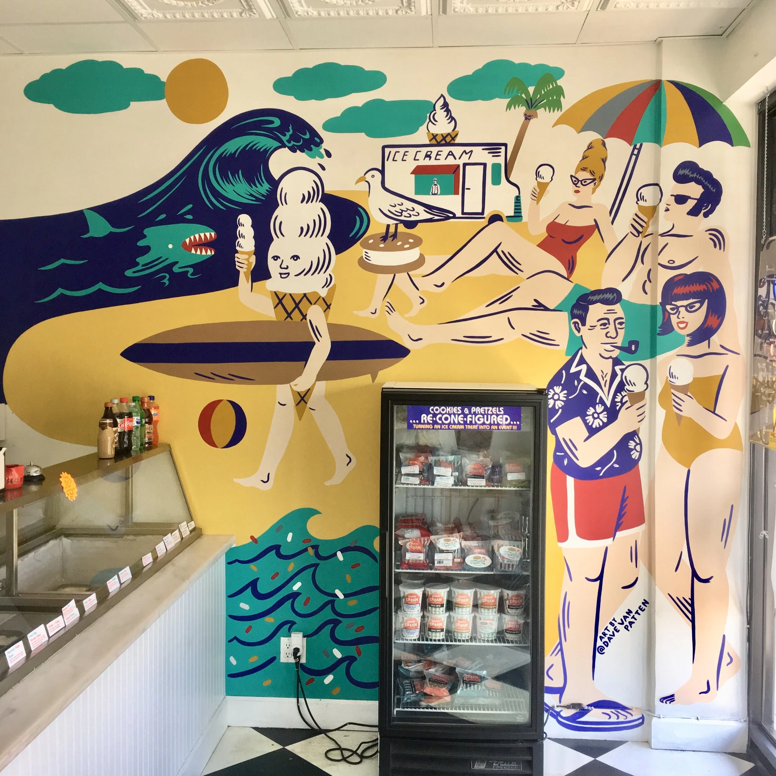 Mural For Ice Cream Shop, Santa Monica. 2018