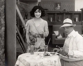 Asta Nielsen with writer/director Urban Gad