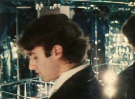 Warhol star Gerard Malanga in WARREN SONBERTS HALL OF MIRRORS (1966)