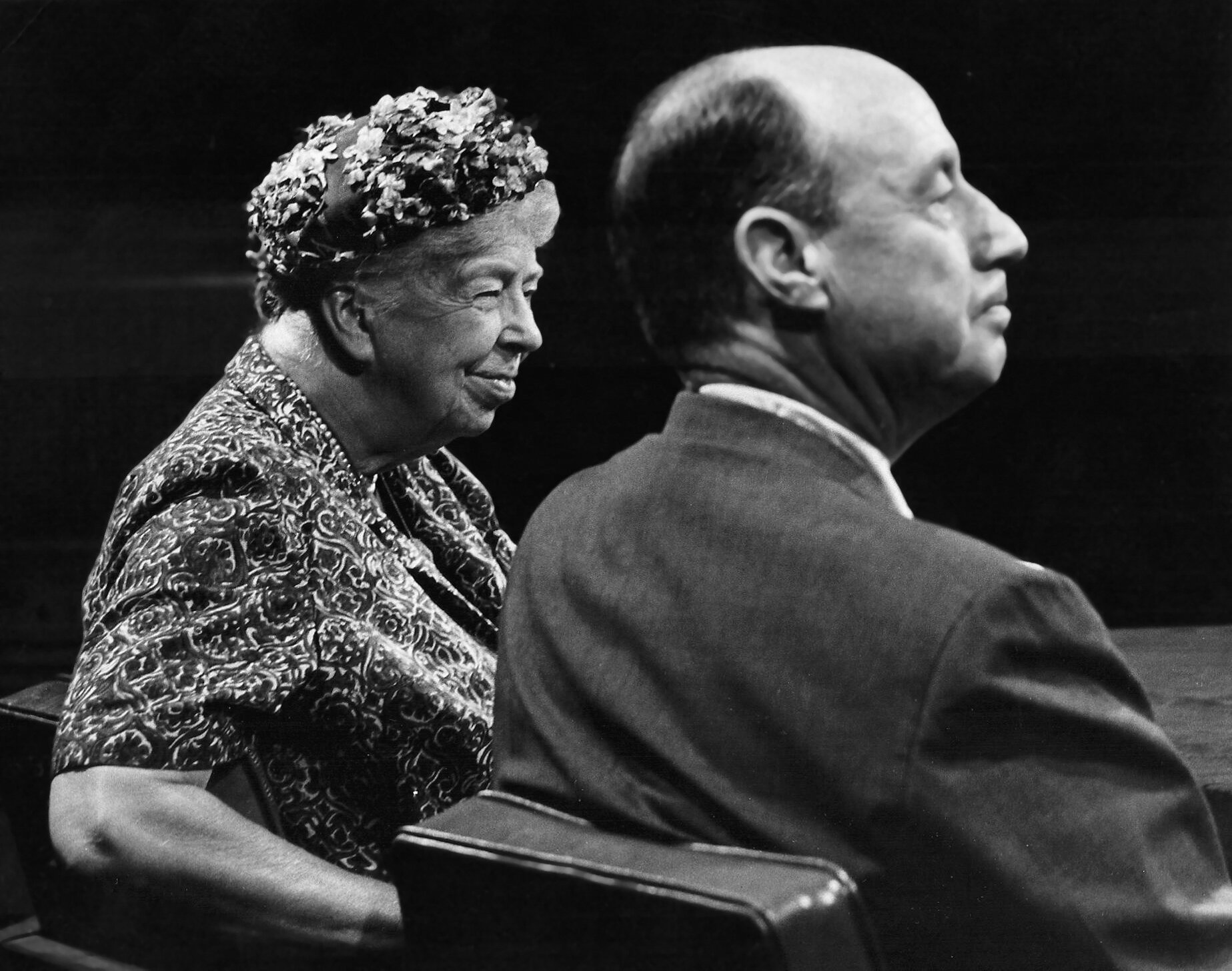 Eleanor Roosevelt and Adlai Stevenson on the Today show set