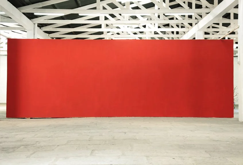 Pass(age) (A meditation on questions of semblance, Part 2), Addis Ababa, Wall Mural, custom red paint on wall, 800 x 280cm, 2010