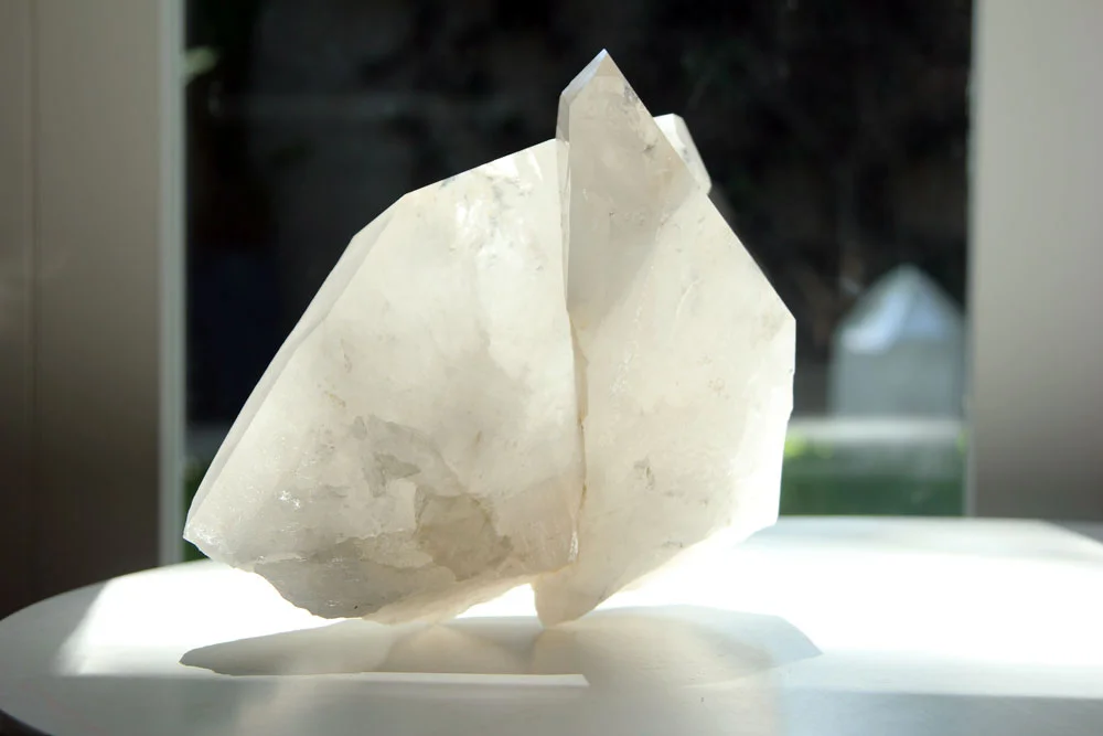 Clear quartz crystals