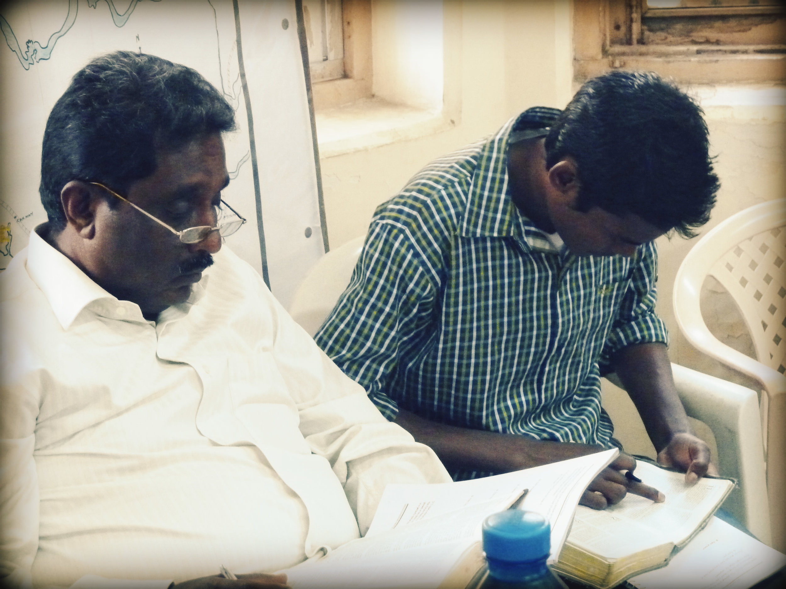 “Particularly with mental health there is a stigma - isolation from the normal relationships," says John K John, founder of the Biblical Counseling Trust of India. "But change is a community project. Healing is a community project.” BCTI's courses train church leaders, like these two pastors, to meet the pastoral counseling and mental health issues of their communities. - Photo courtesy of BCTI