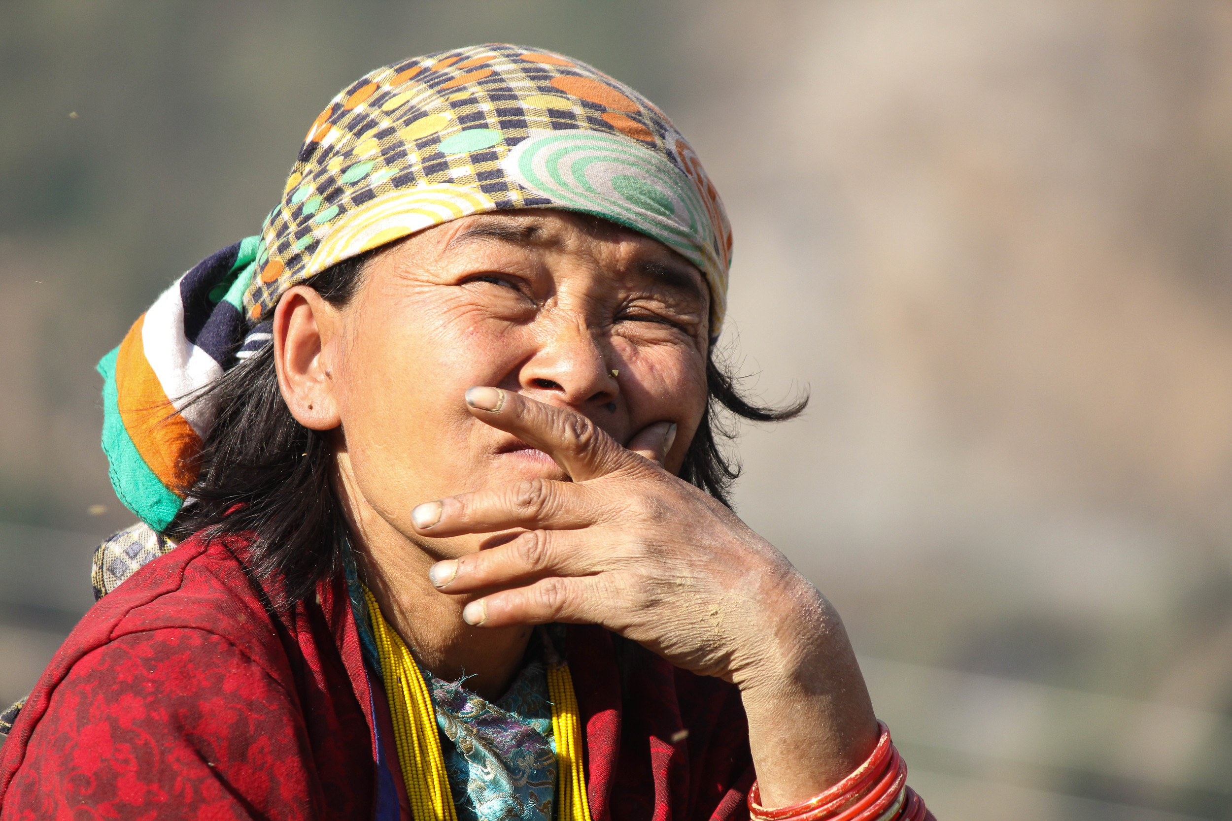 Fulkumari Tamang is still grieving the loss of her two daughters. Though she is unwilling to move on fully, she is resigned to the fact that she still must survive. "I cannot live hungry, I cannot stay naked," she said. "No matter what, I have to make a living, rebuild and eat" - photo courtesy of Ramesh Man Maharjan.